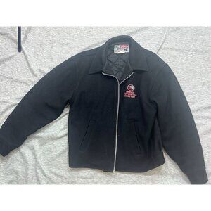Indian Motorcycle Jacket Men's Size Medium Zip Quilted Outdoor Logo Black